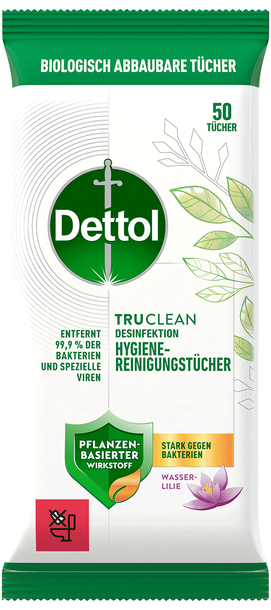 Teru Clean Dettol Tru Clean Desinfektion Hygiene-Reinigungstücher Wasserlilie | Dettol