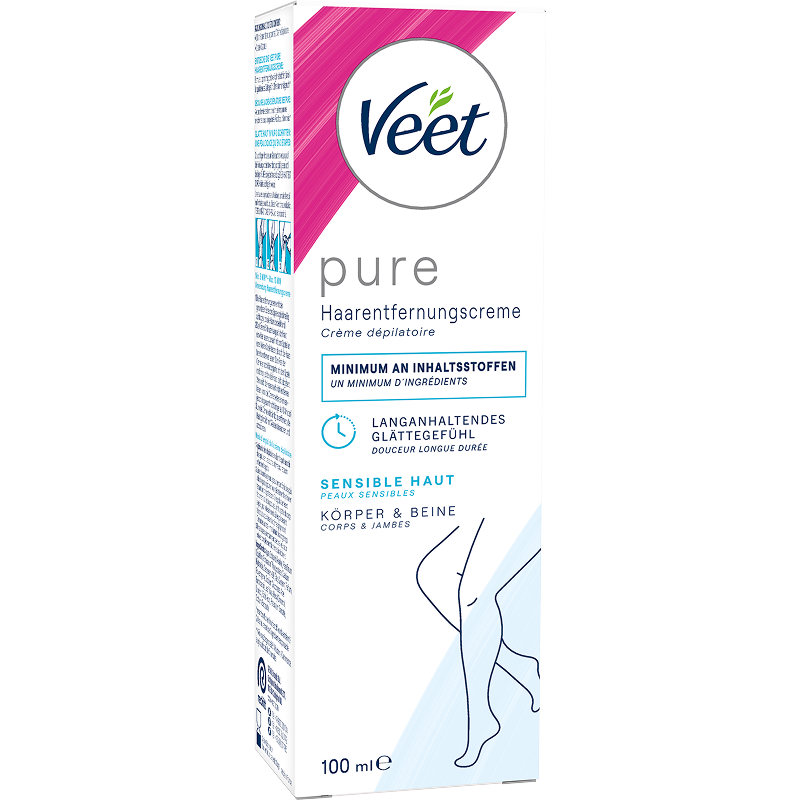 Veet PURE Haarentfernungscreme Körper & Beine, sensible Haut, 100ml 3