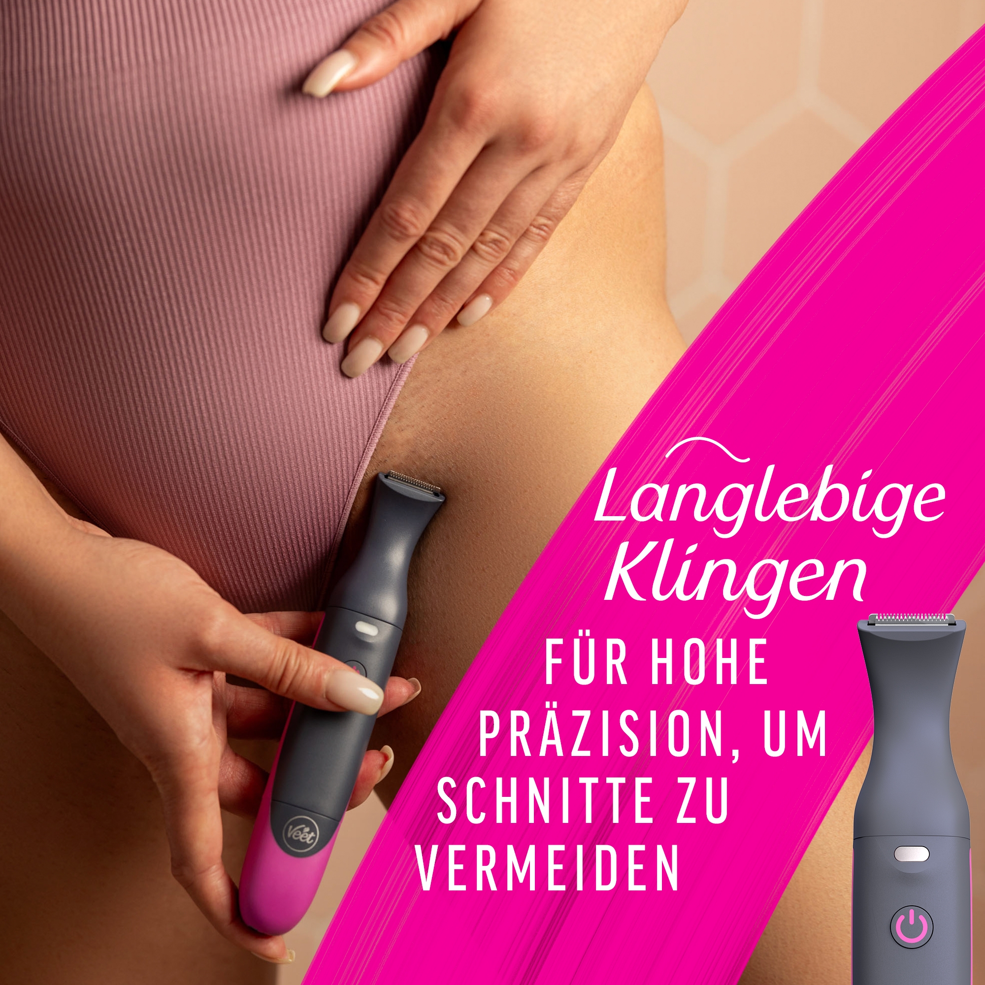 Veet EXPERT All-In-One Trimmer - Trimmer + 2 Trimmerköpfe & 3 Kammaufsätze 4