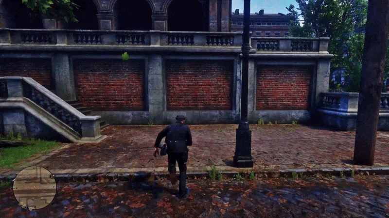 Arhur showcasing his new parkour skills, Rockstar Games/HUUSTL3R (Nexus Mods)