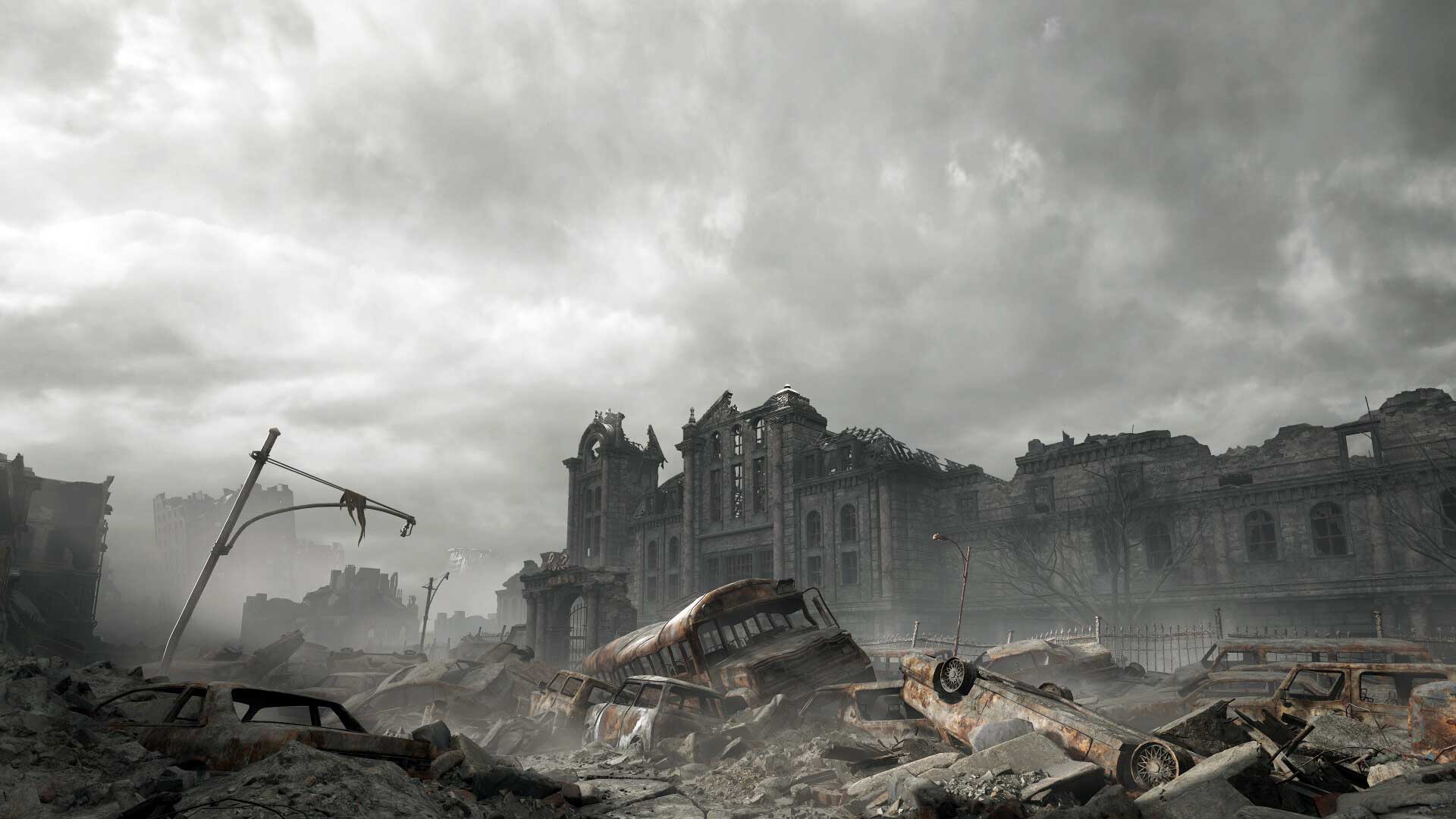 A destroyed RPD in Resident Evil Requiem, Capcom