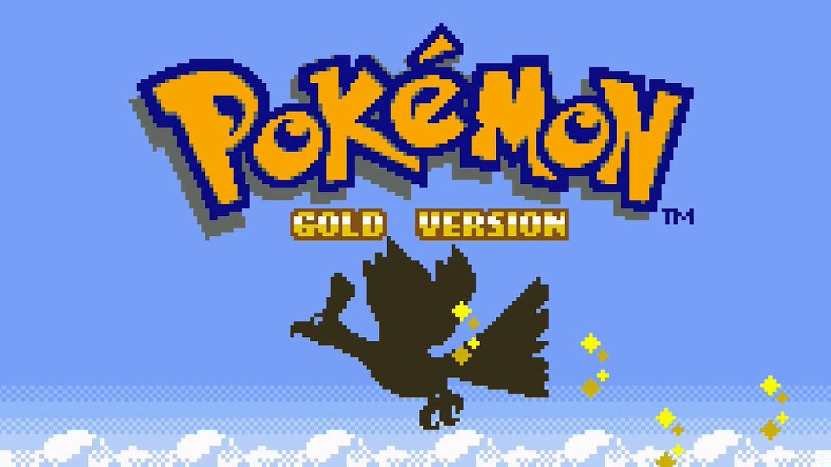 The legendary Pokemon Gold and Pokemon Silver title screens