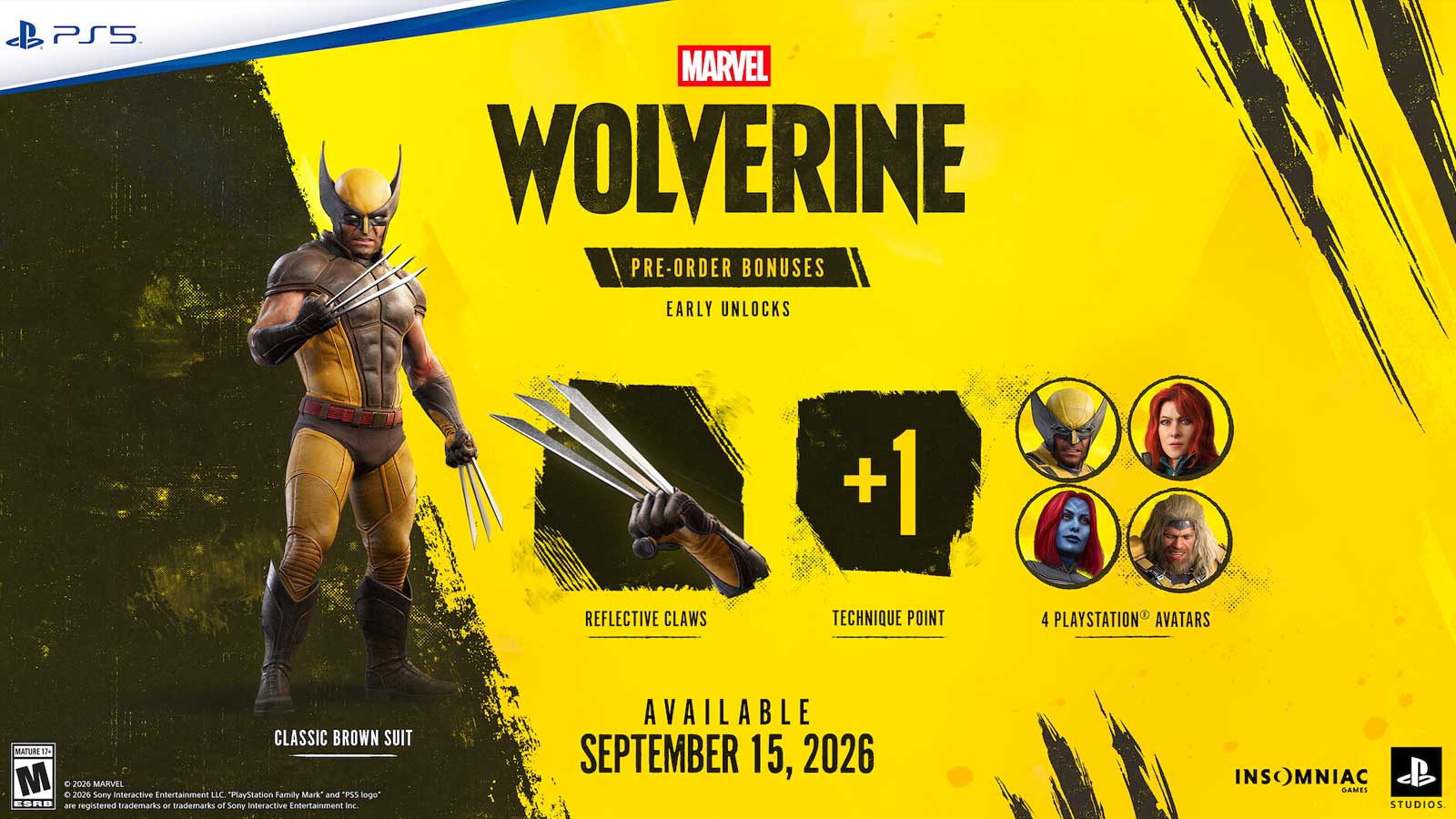 Marvel's Wolverine Pre-Order Bonus, Sony Interactive Entertainment