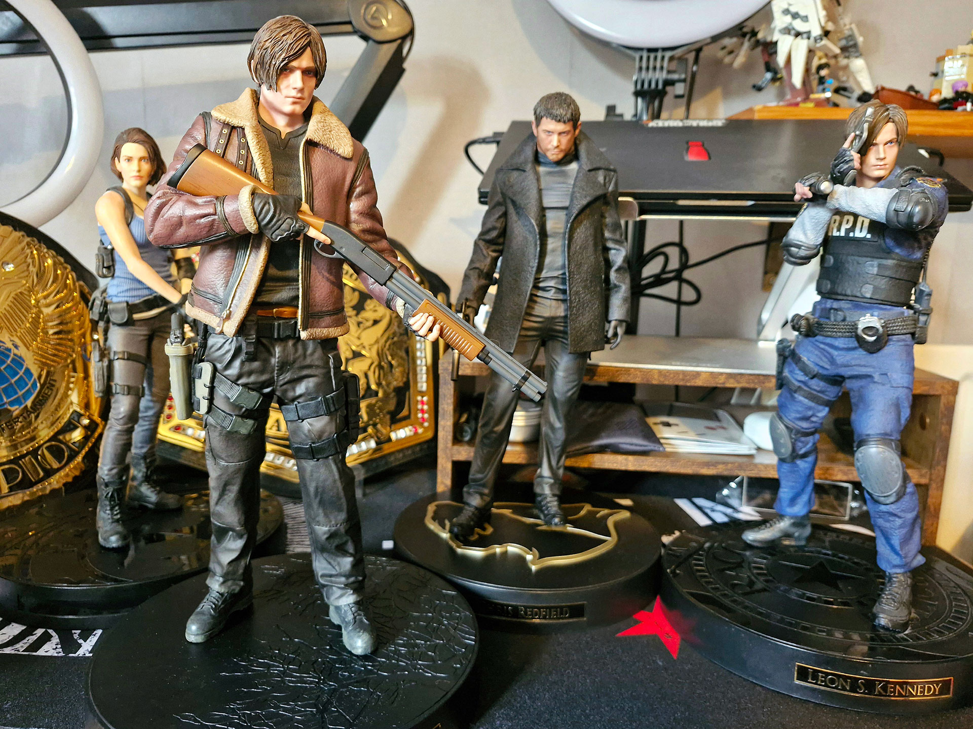 My Resident Evil statues (GAMINGbible author)