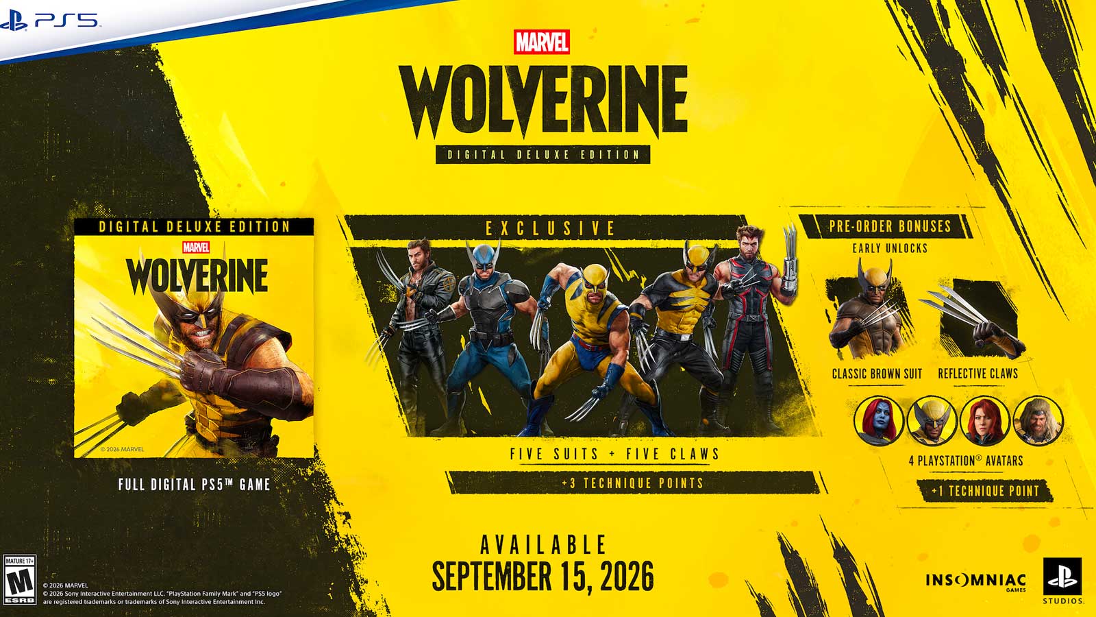 Marvel's Wolverine Digital Deluxe Edition, Sony Interactive Entertainment