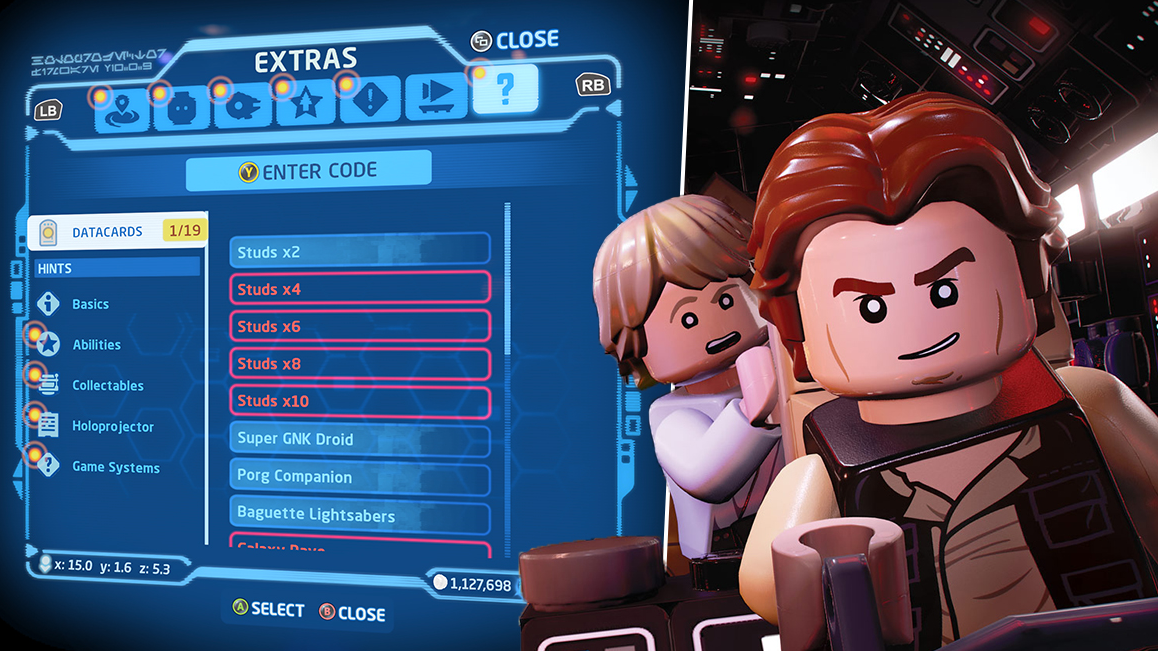 All Lego Star Wars: The Skywalker Saga codes