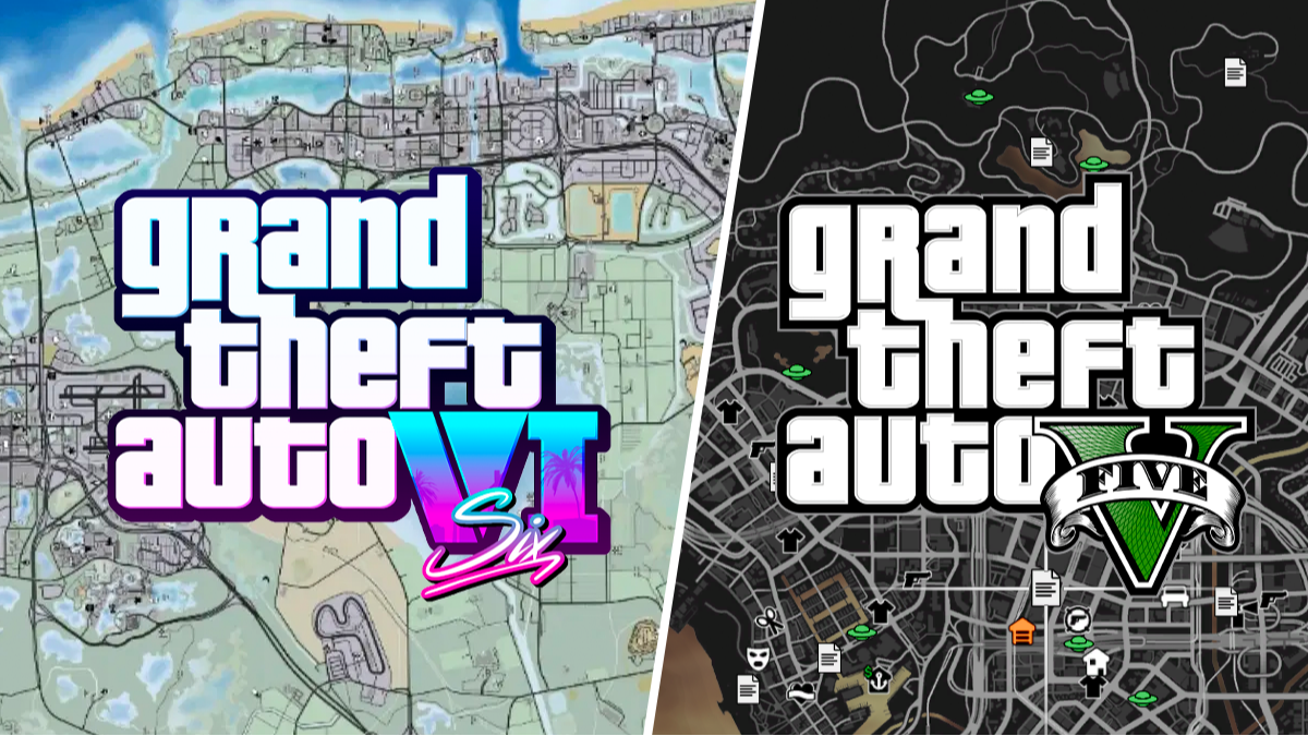 Size comparison of map of GTA 5