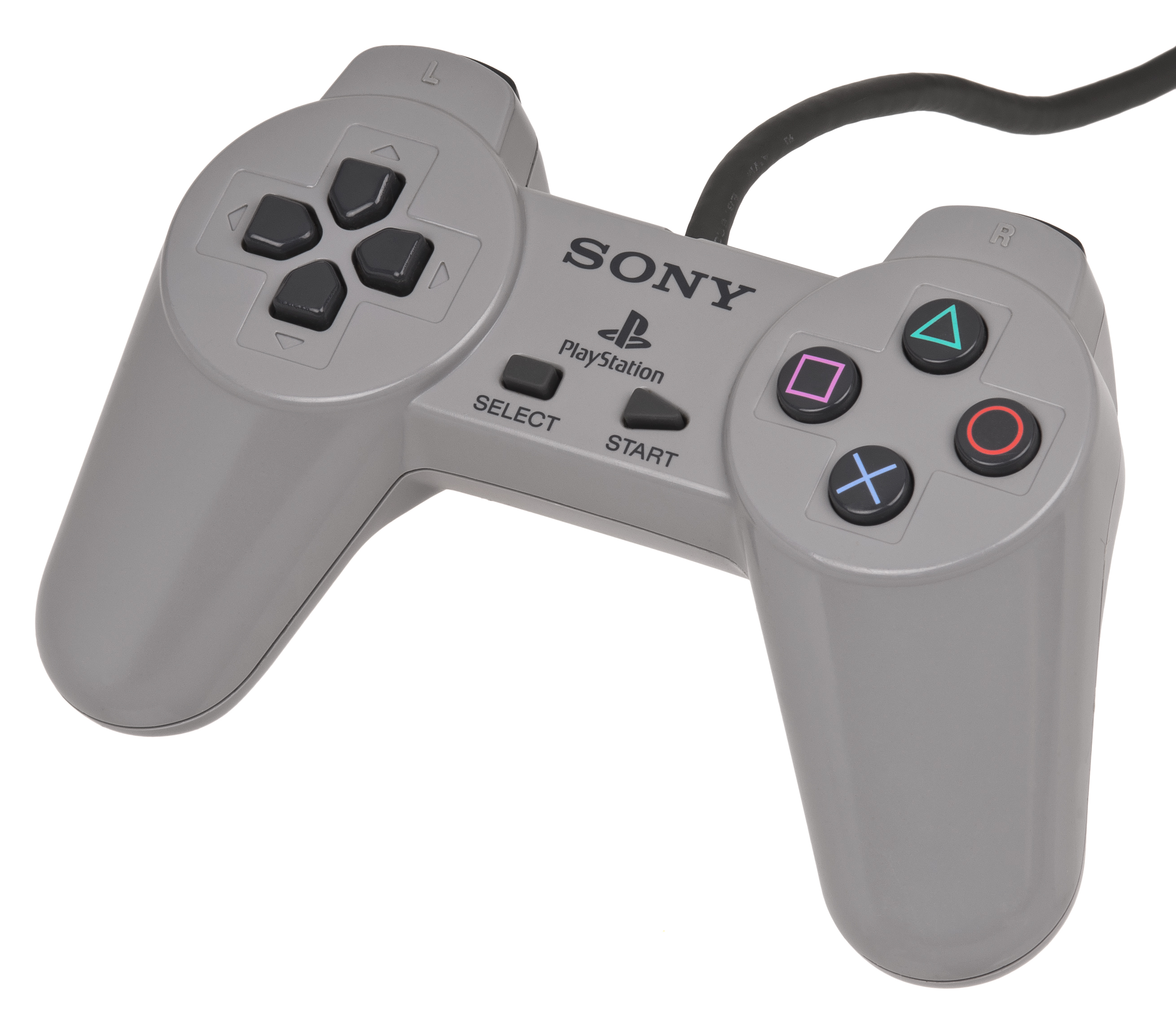 The original Sony PlayStation controller (Source: Evan-Amos via Wikimedia)