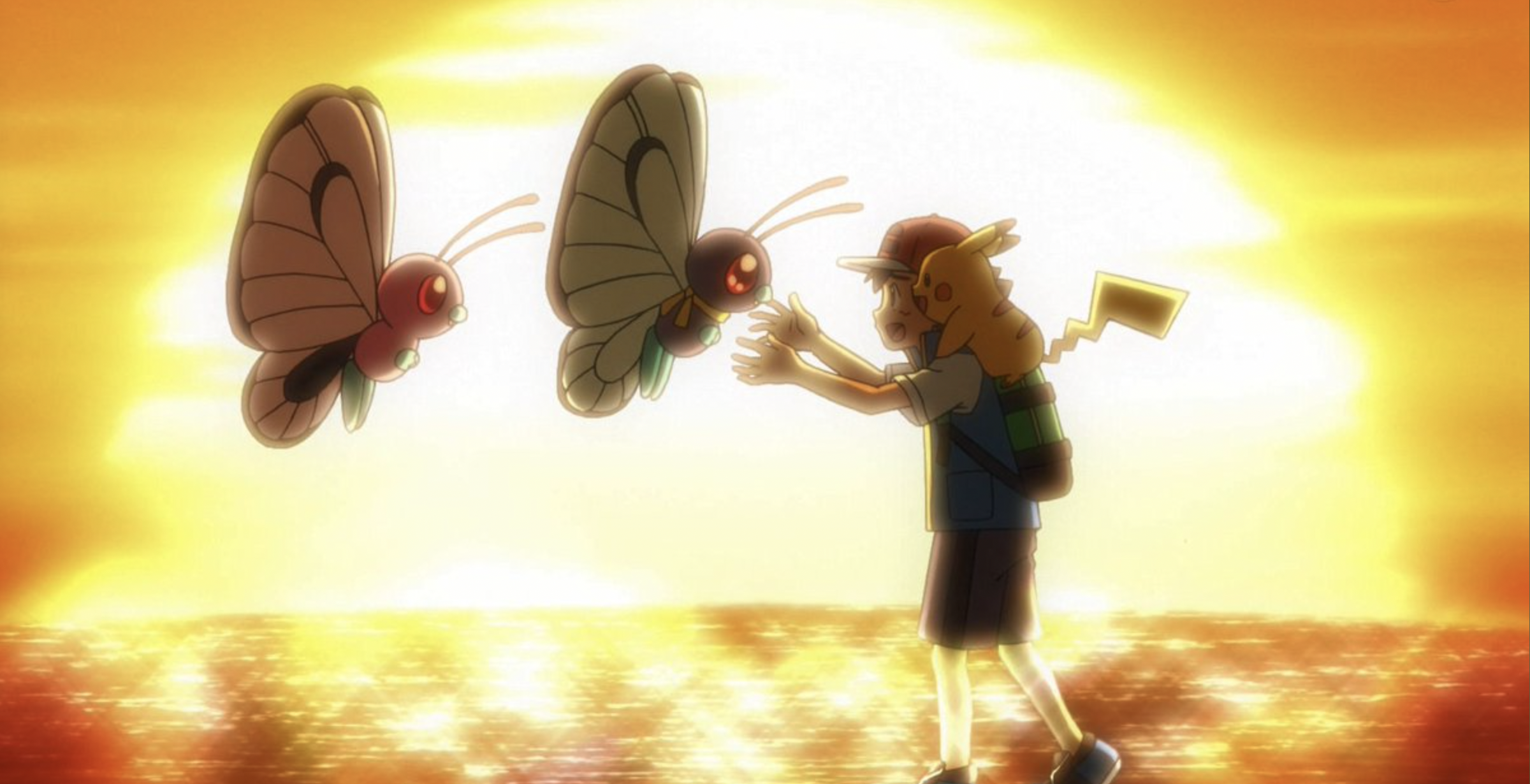 Ash has finally reunited with Butterfree. / Credit: The Pokémon Company.