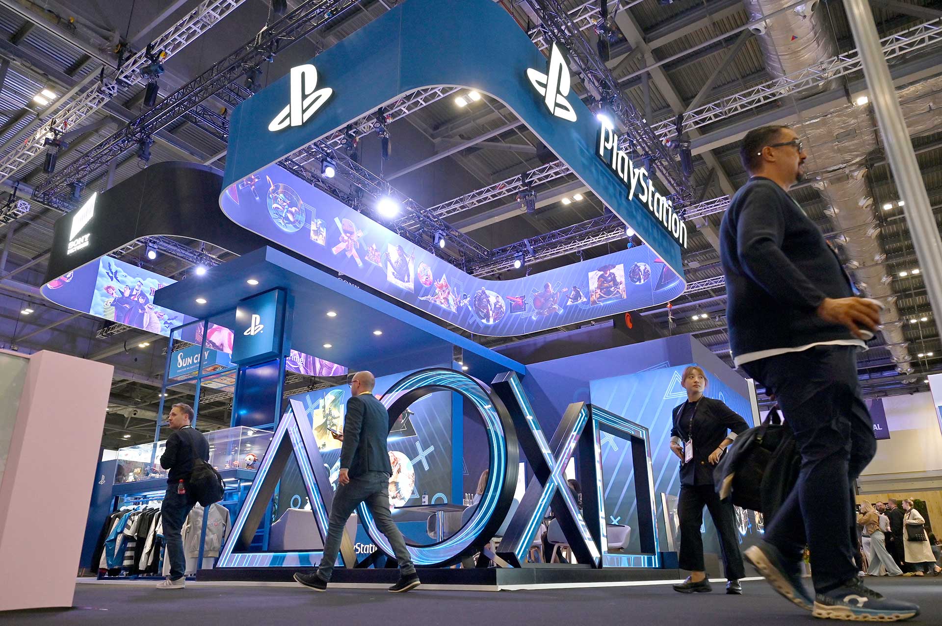 Sony PlayStation exhibition stand, John Keeble via Getty Images
