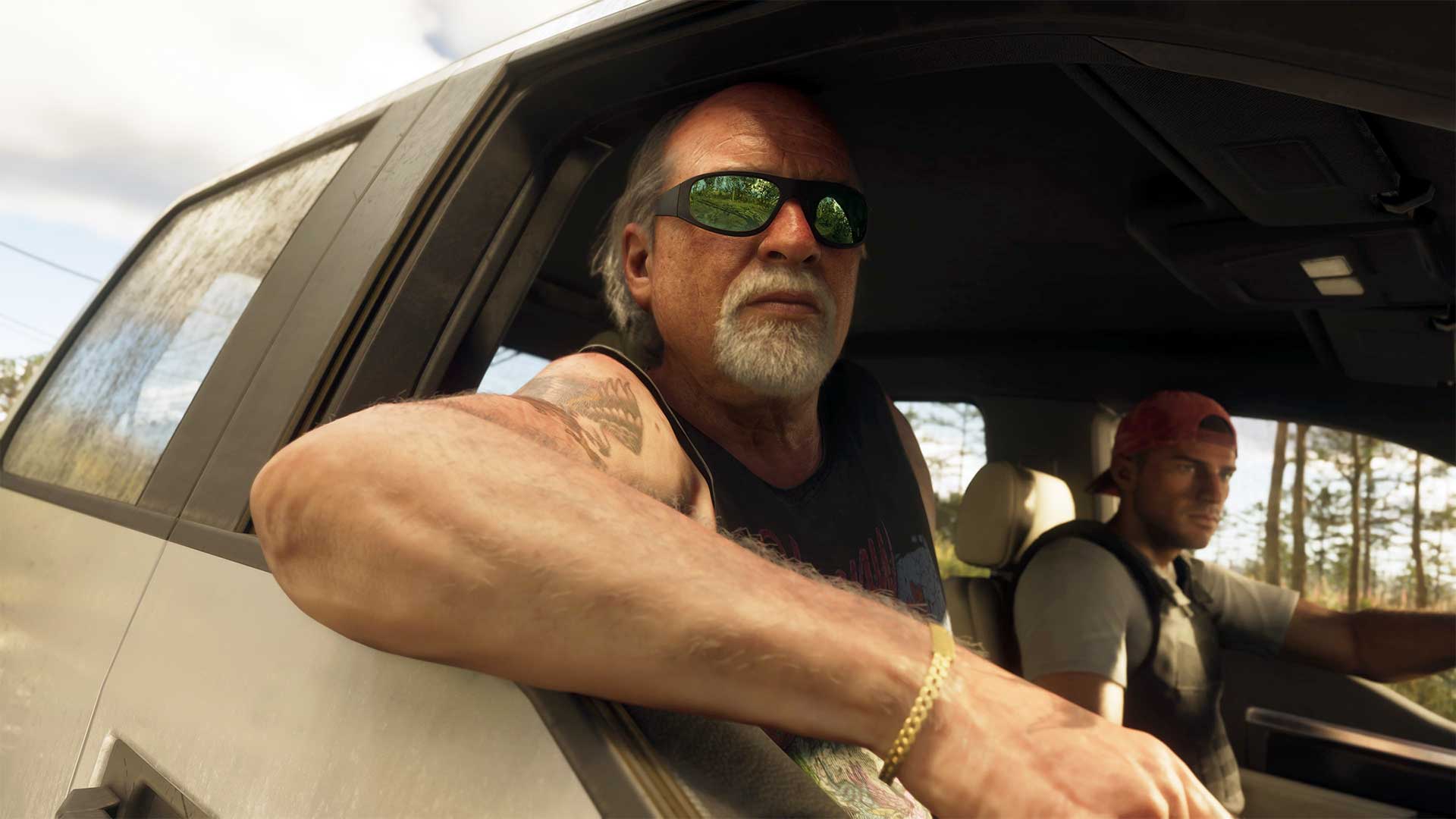 Brian Heder (Stephen Root) and Jason in GTA VI, Rockstar Games