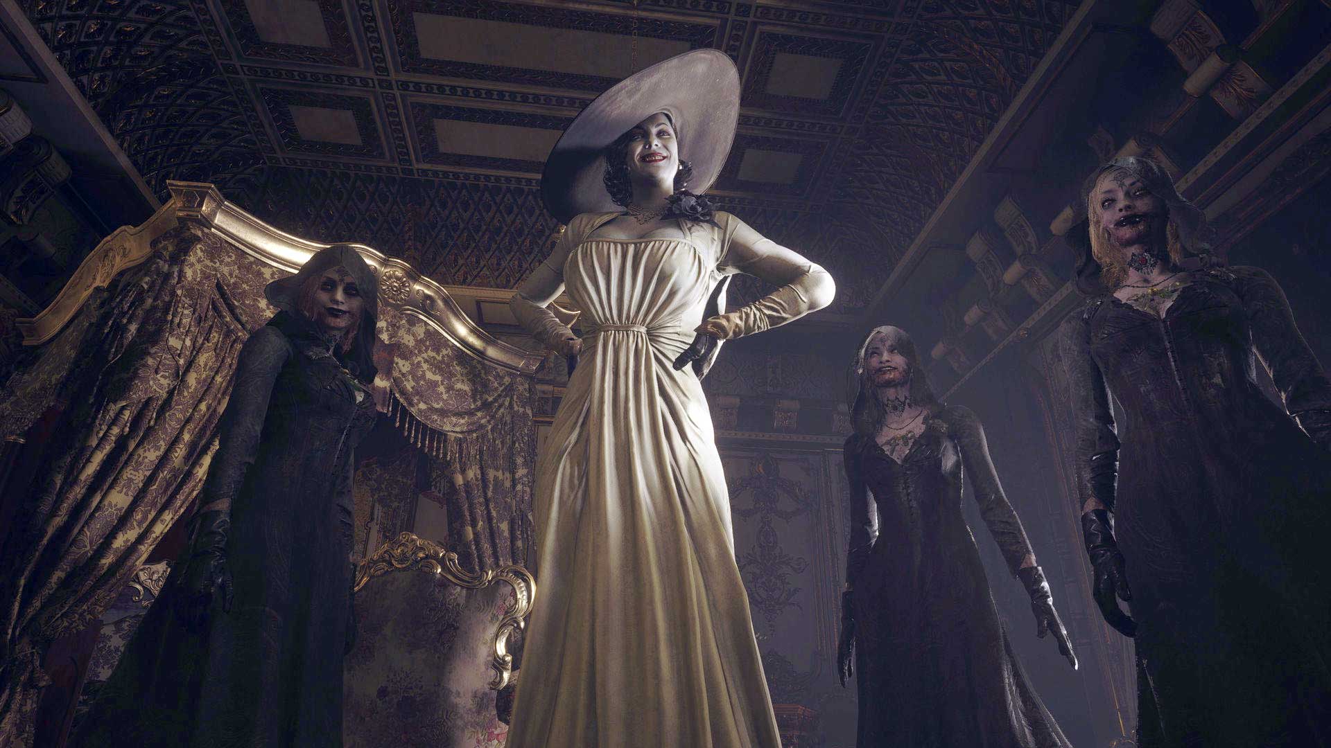 Lady Dimitrescu and her daughters in Resident Evil Village, Capcom