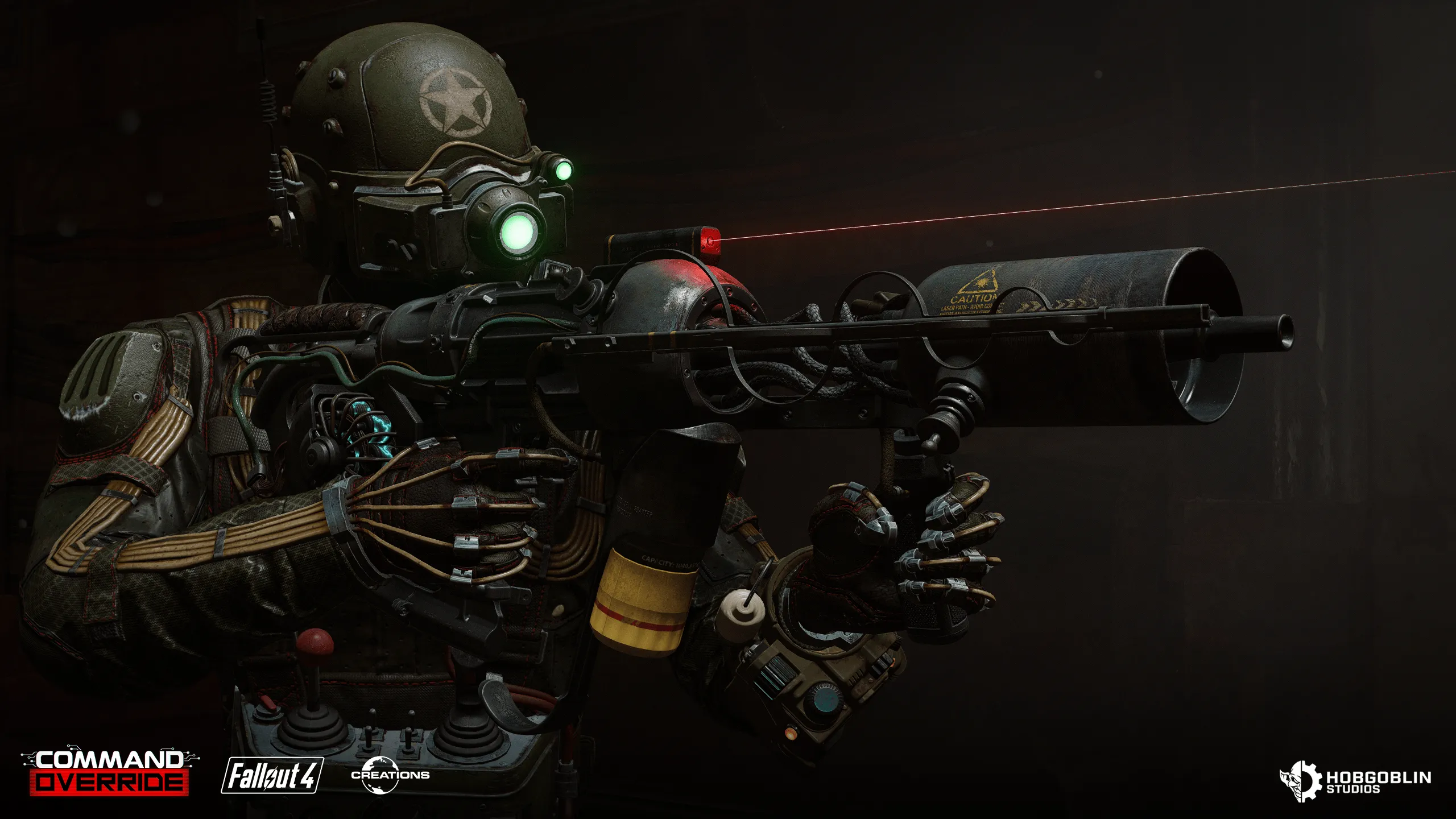The experimental Beam Gun is among Command Override's biggest new additions (Bethesda/Hobgoblin Studios)
