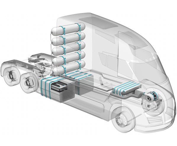 FCell EV Truck Drawing