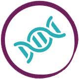 Icon showing a DNA helix