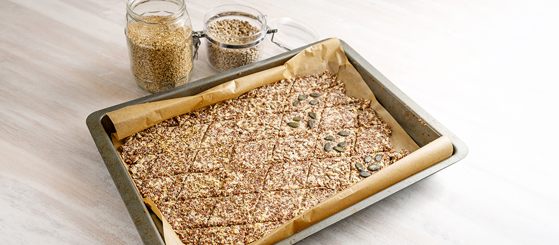 Flaxseed crackers