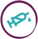 Icon showing a syringe