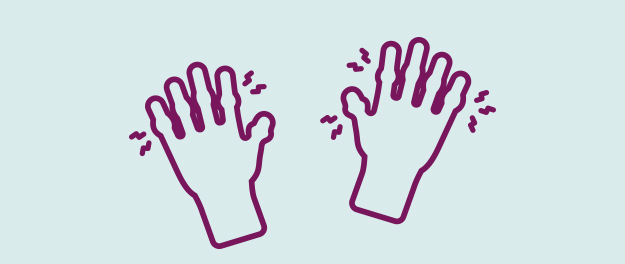 Line drawing of two human hands