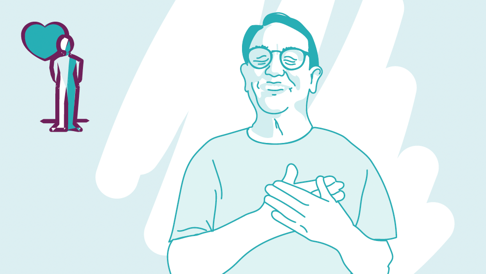 Illustration of happy man