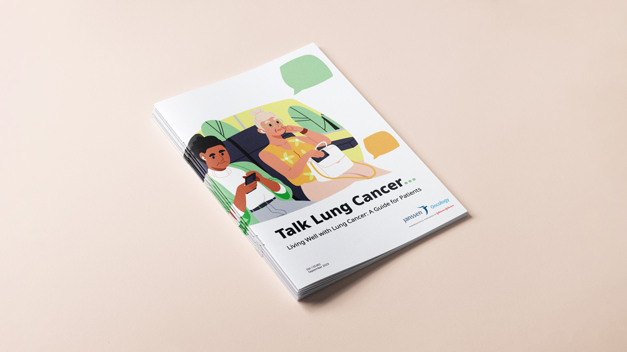 Front cover of a guide to living well with lung cancer