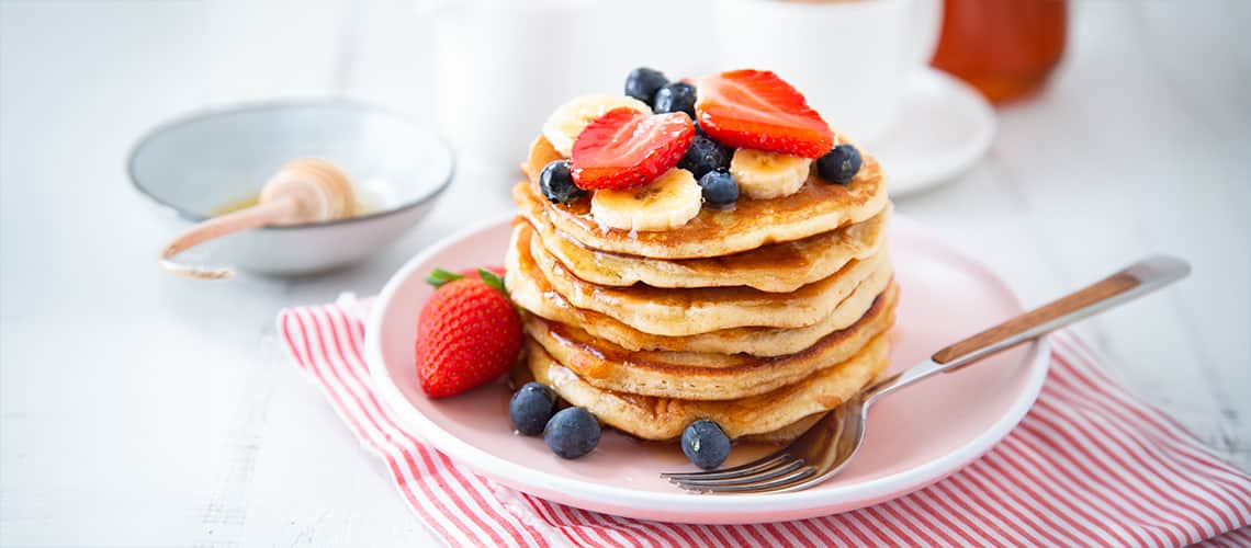 Fluffy yogurt pancakes