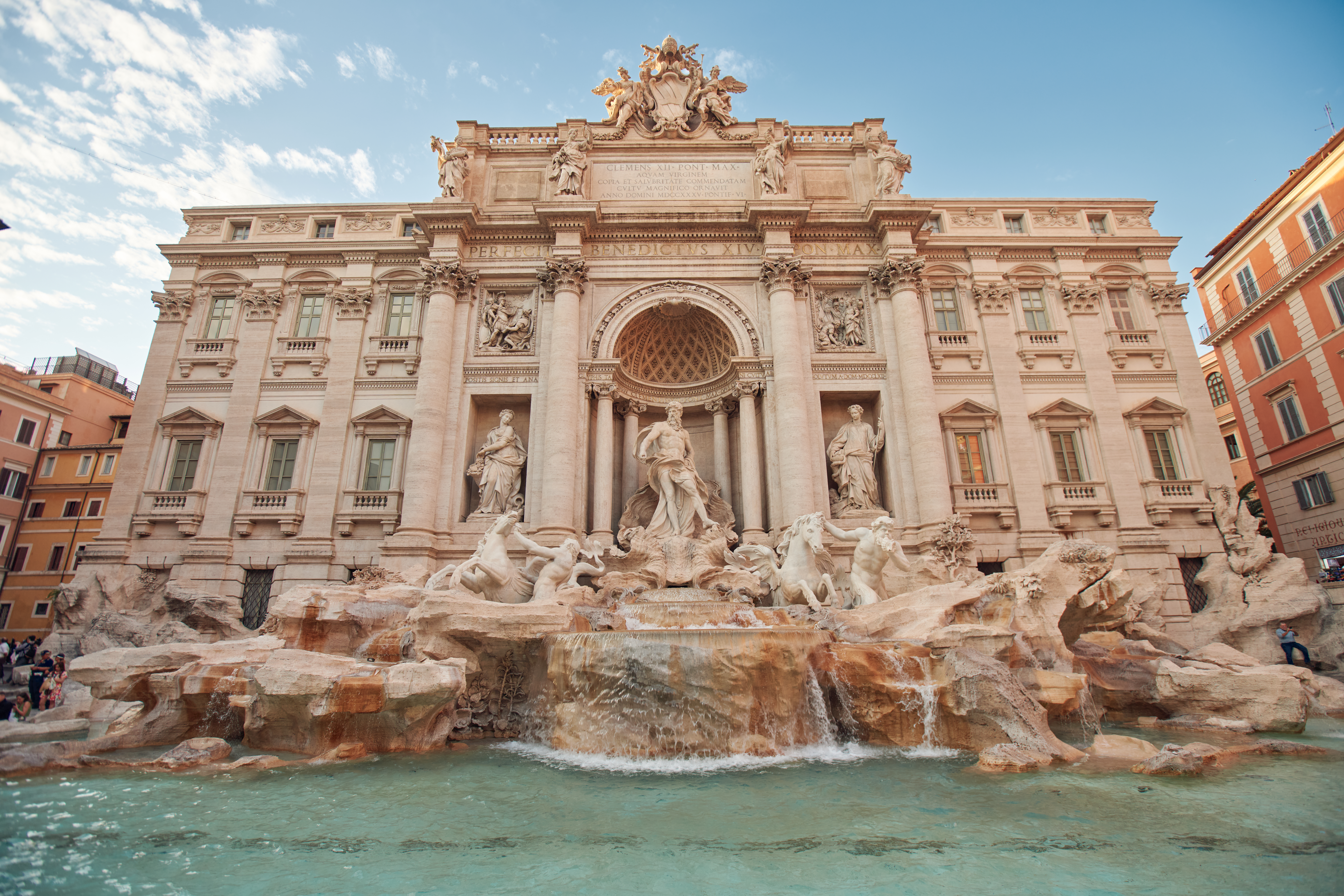 Visitors at the Trevi Fountain in Rome