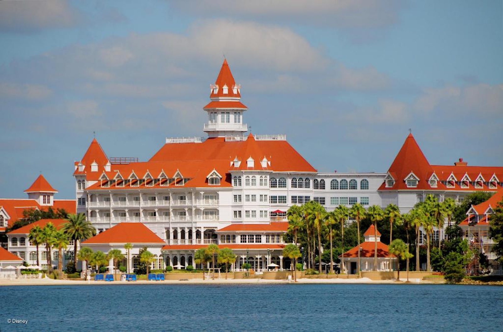 The Grand Floridian Resort and Spa, a hotel at Walt Disney World, featuring Victorian-style architecture