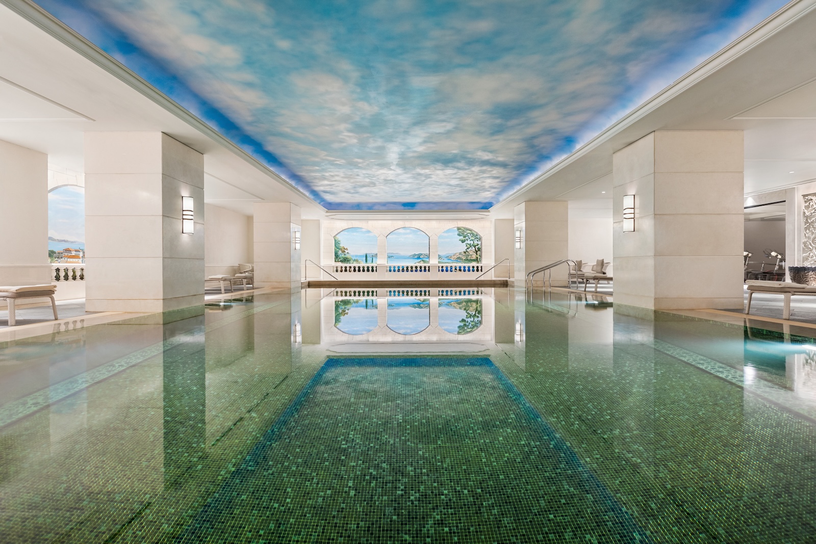 A tranquil view of the St. Regis Lausanne spa, showcasing its sophisticated design within the Shangri-La Bosphorus, Istanbul.