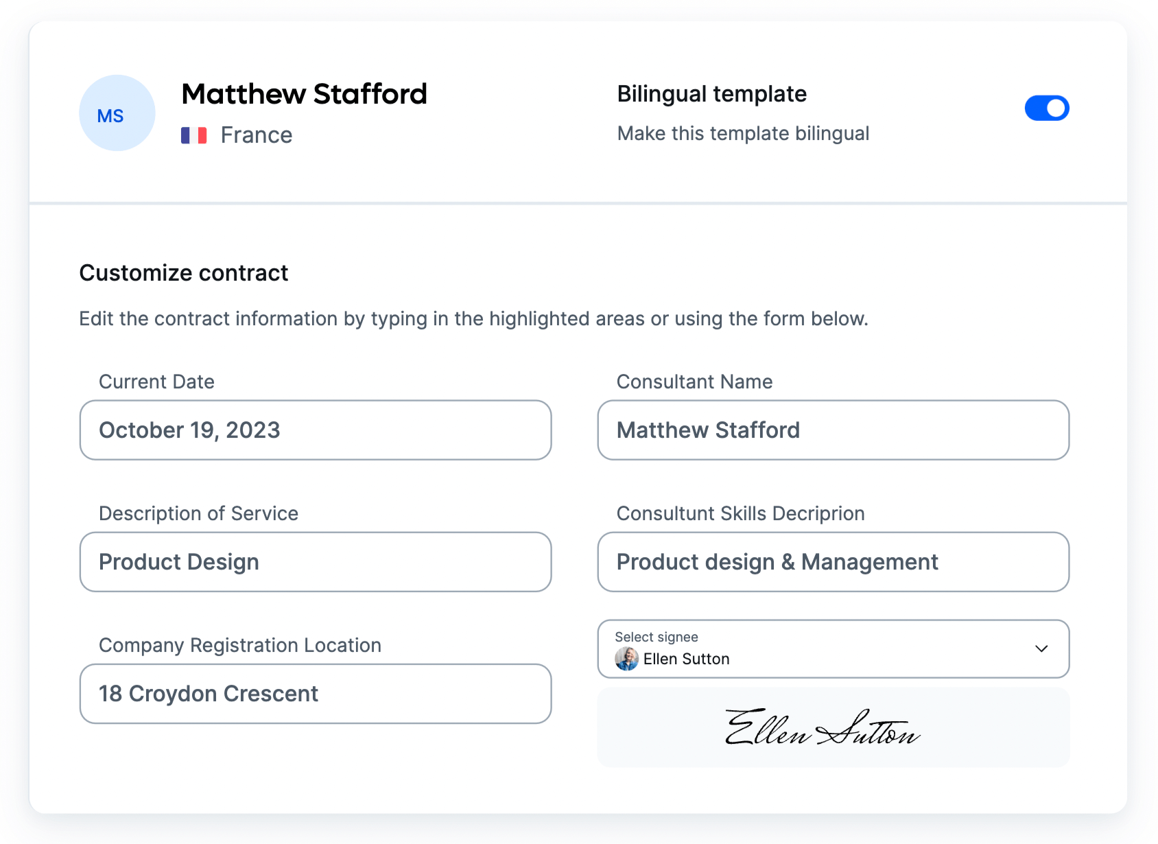 Contractor agreement