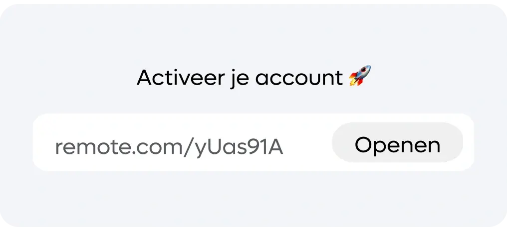 Activate your account (Dutch)