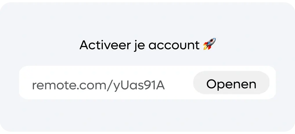 Activate your account (Dutch)