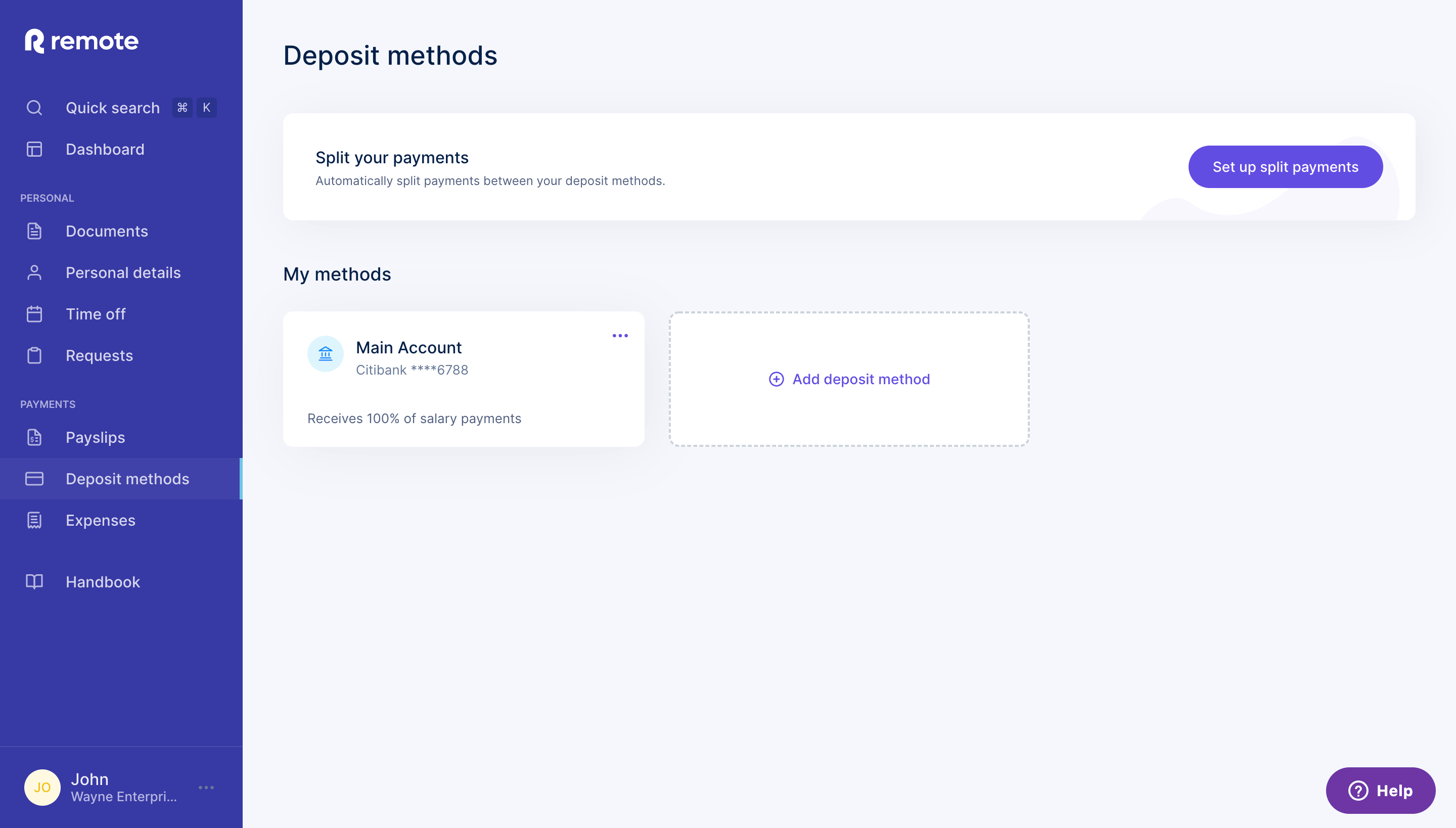 easy instructions to use split payments with Remote