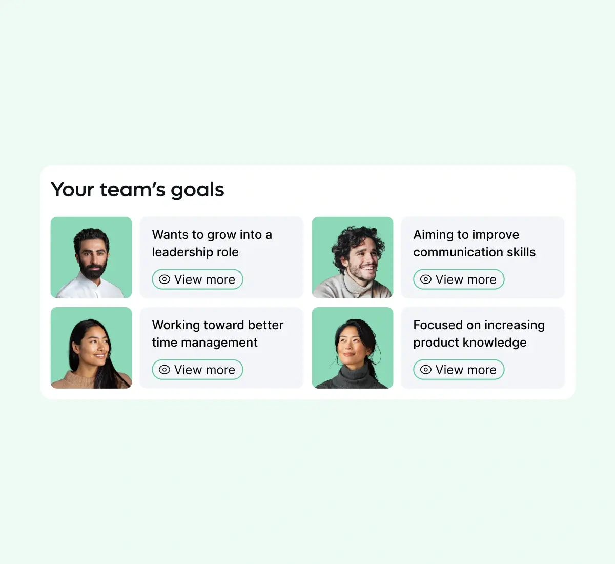 Customized goal tracking (English) – UI screenshot