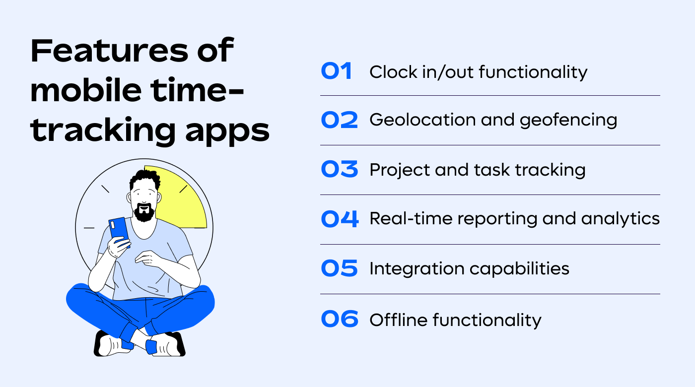 Mobile Time-tracking Apps Features