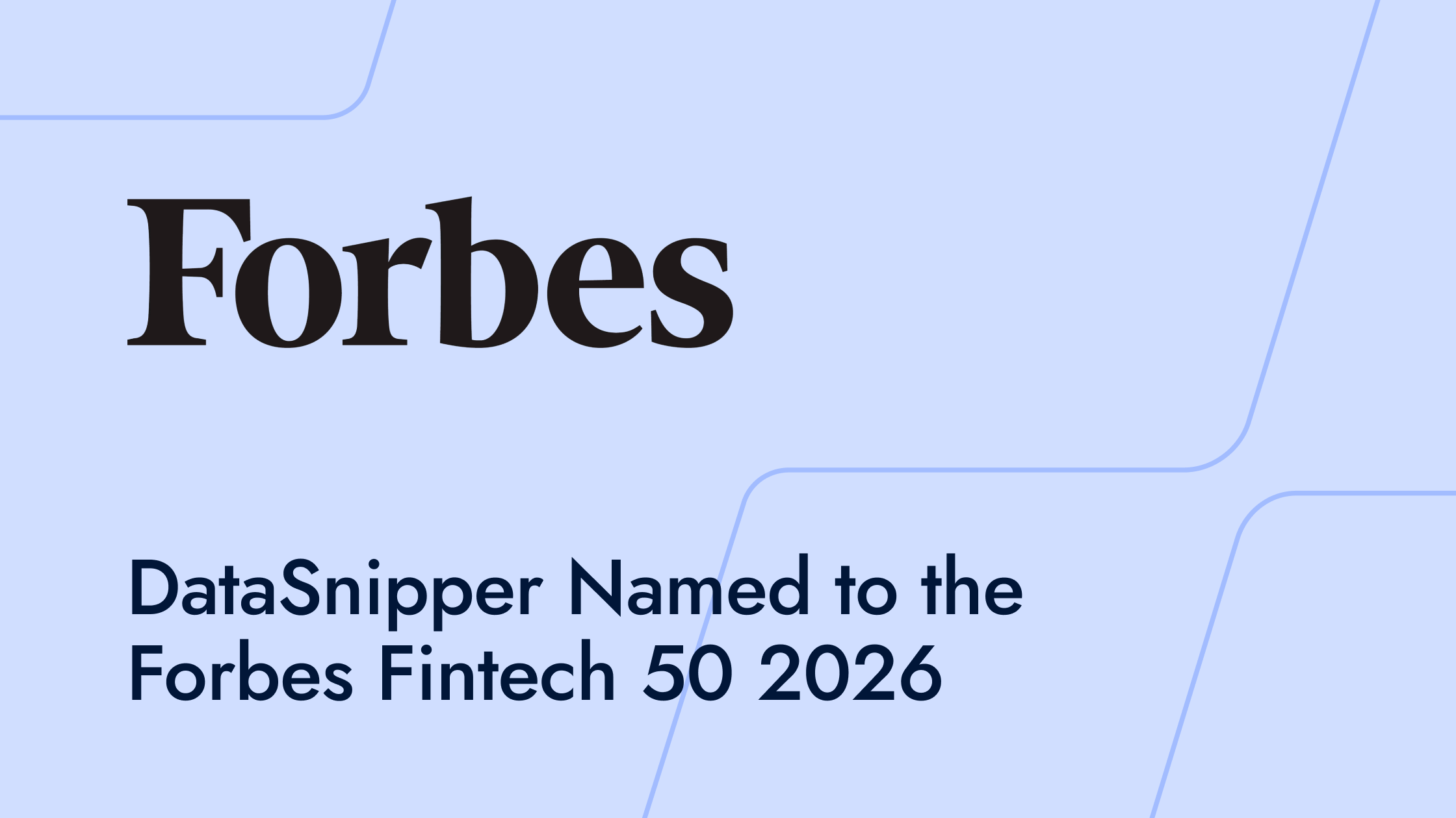 DataSnipper is recognized on the 2026 Fintech 50 list in the Wall Street & Enterprise category