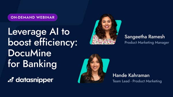 Leverage AI to boost efficiency: DocuMine for Banking (On-demand Webinar)