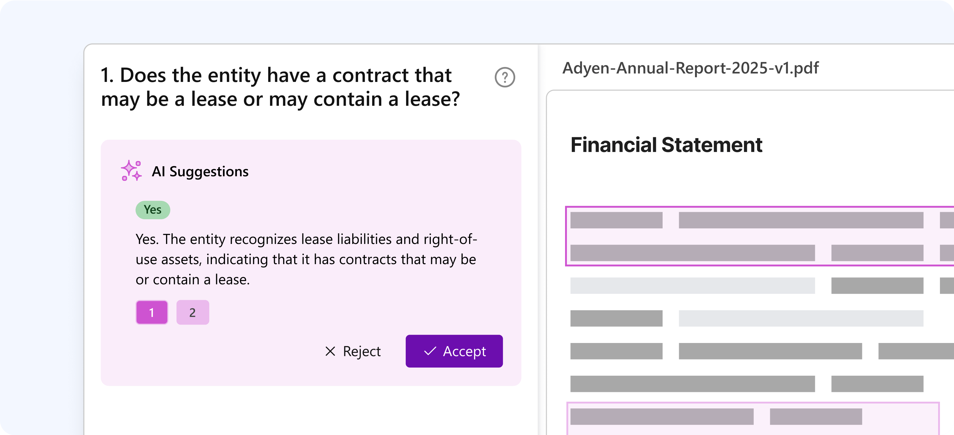 Link disclosures directly to evidence