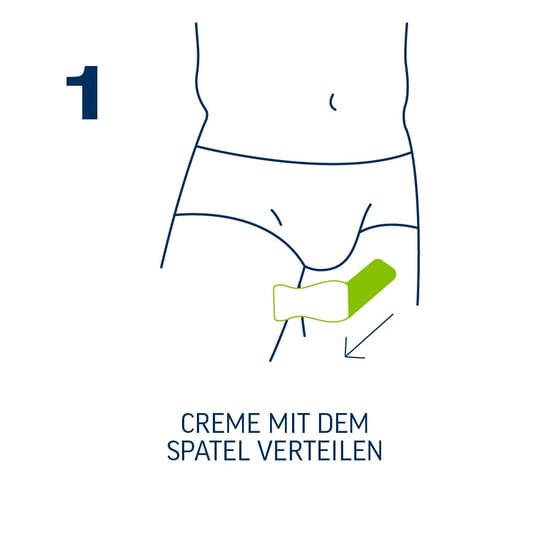 Creme mit dem spatel verteilen