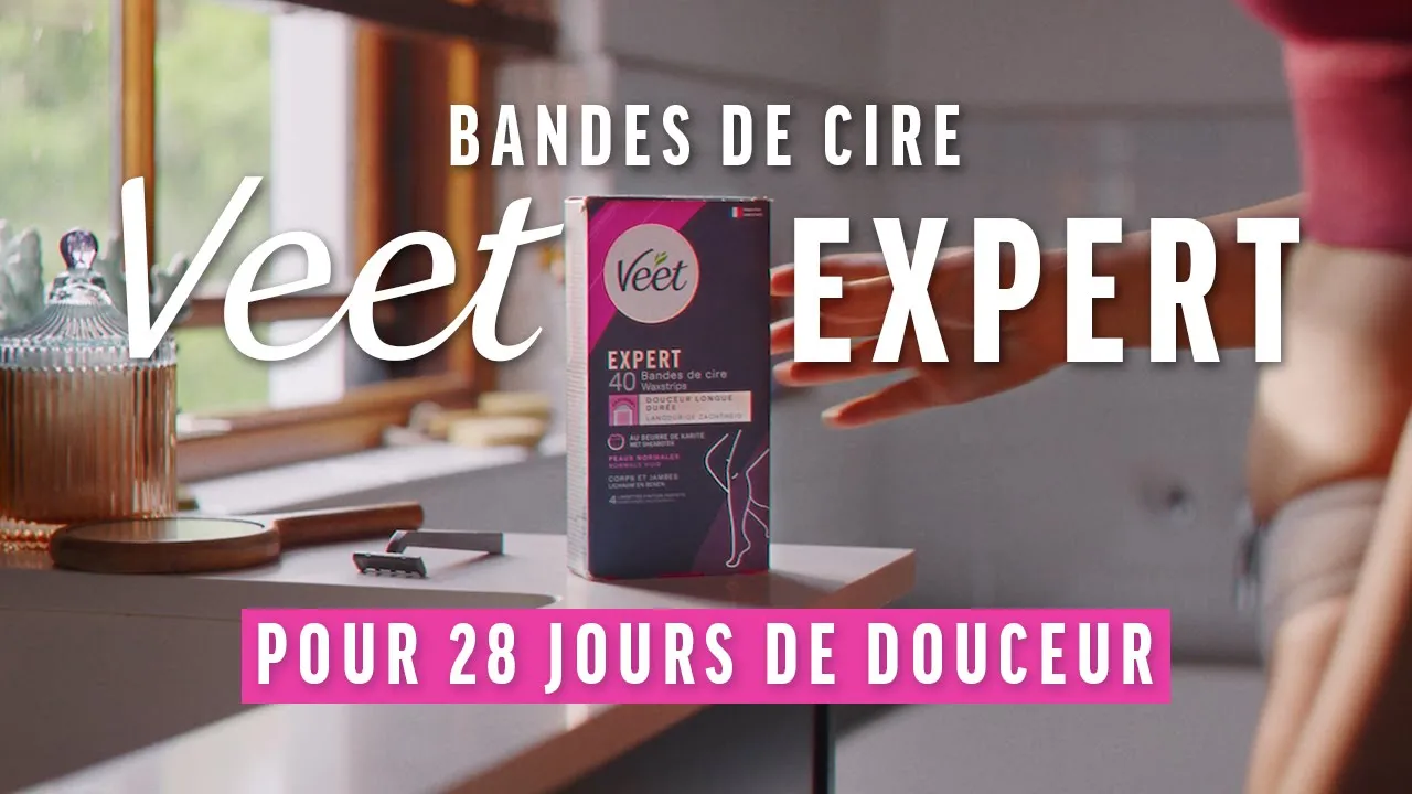 BANDES DE CIRE VEET EXPERT pour 28 jours de douceur