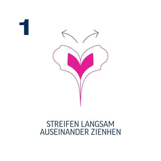 1 auseinander ziehen