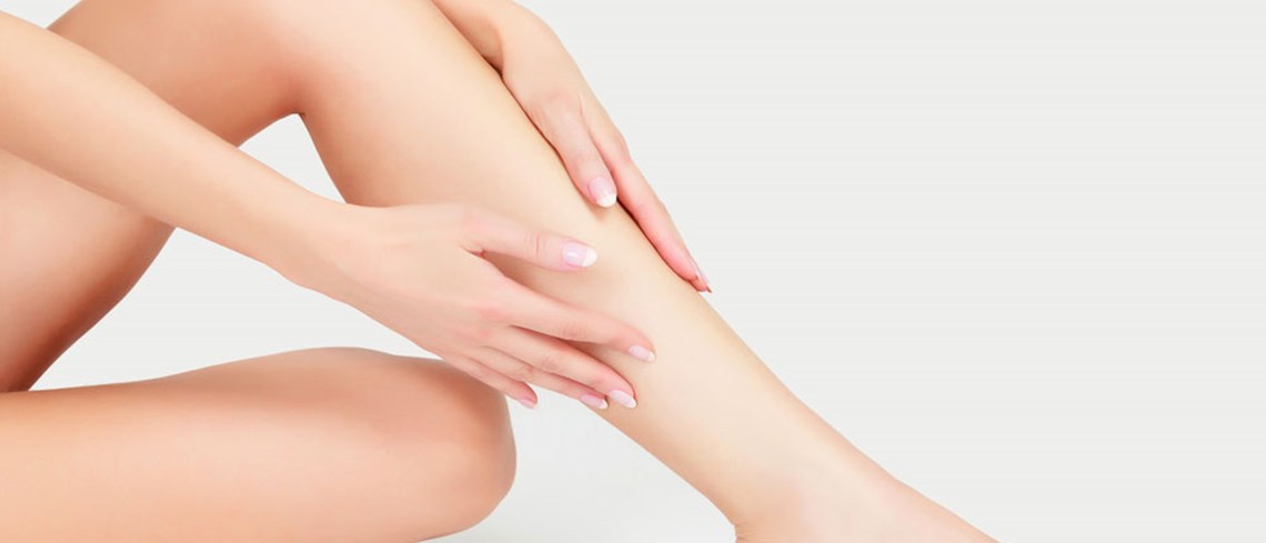 Leg hair removal with Veet