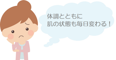 体語とともに 肌の状態も毎日変わる!