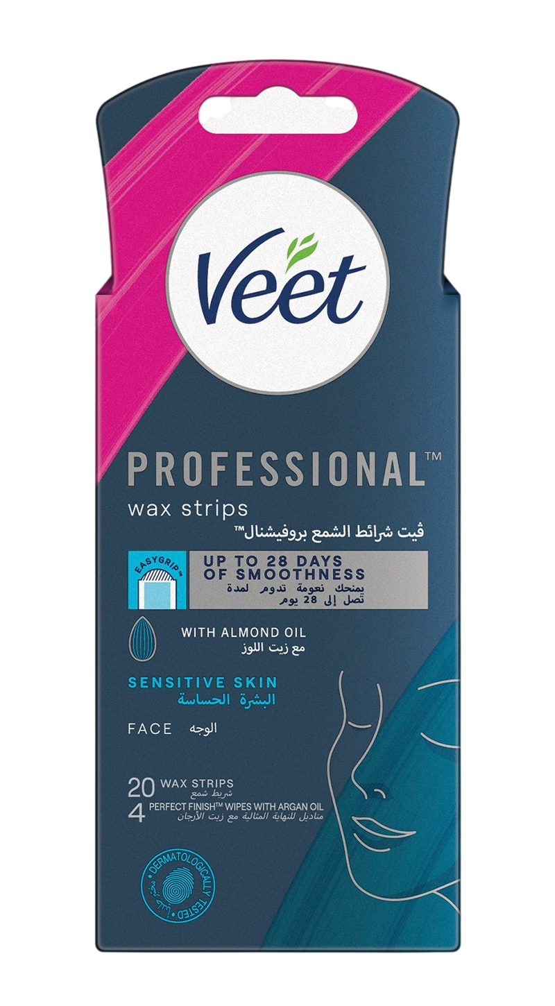 Veet Hair Removal Face Hair Removal Coldwax Strips - 20 Strips