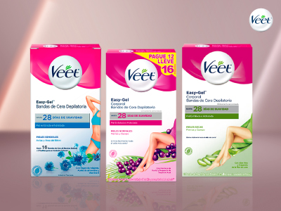 Cómo usar las bandas corporales de cera fría Veet®