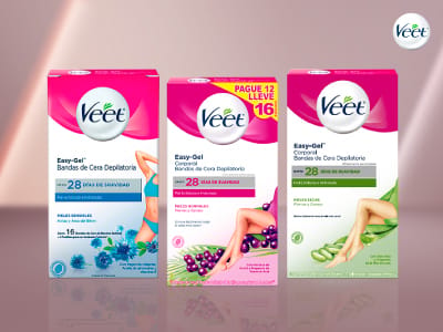Cómo usar las bandas corporales de cera fría Veet®