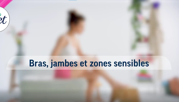 Mode d`emploi de les bandes de cire froide Veet sur les bras, jambes et zones sensibles