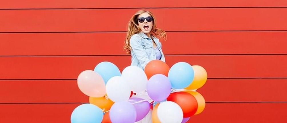 Veet Femme Ballons Mur Rouge