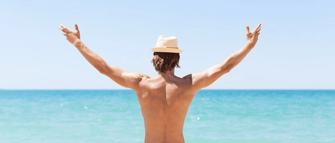 Veet Homme Dos Plage