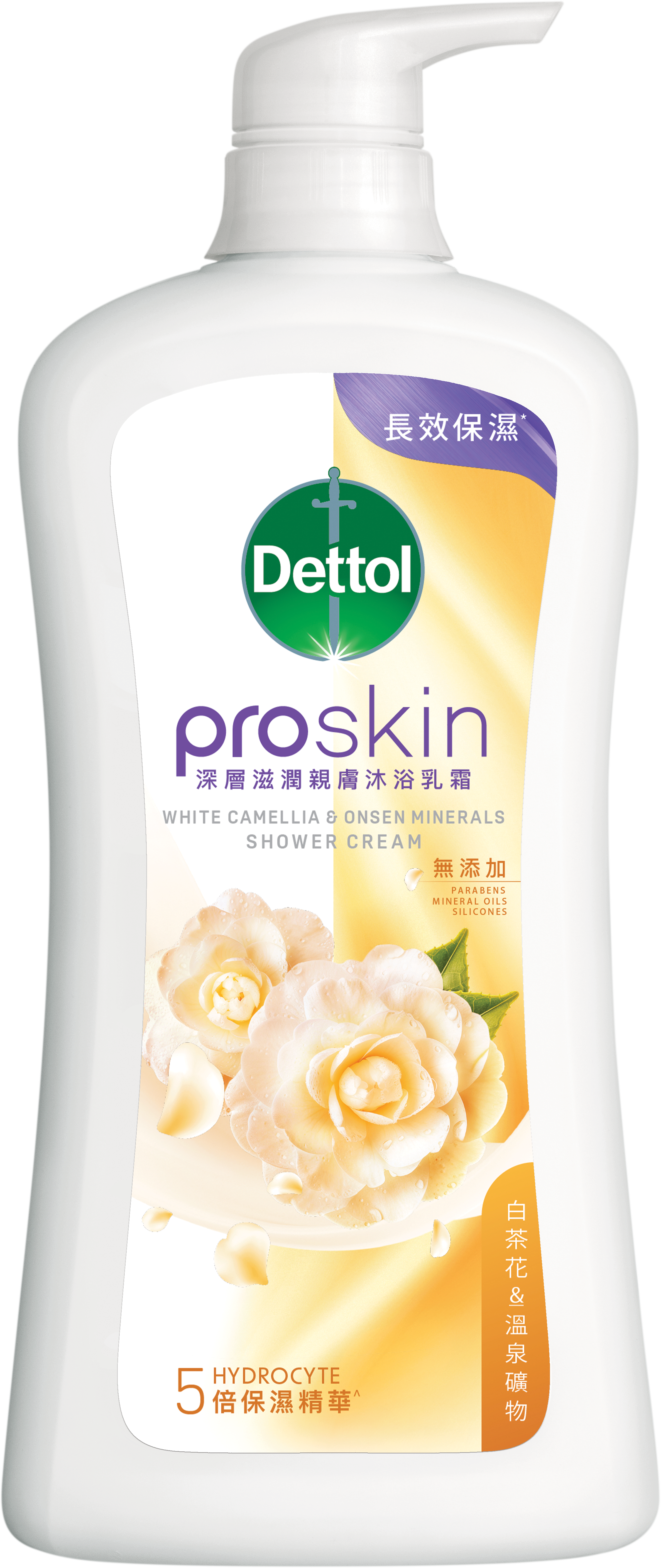 滴露Proskin 親膚沐浴乳霜 白茶花與溫泉礦物清香