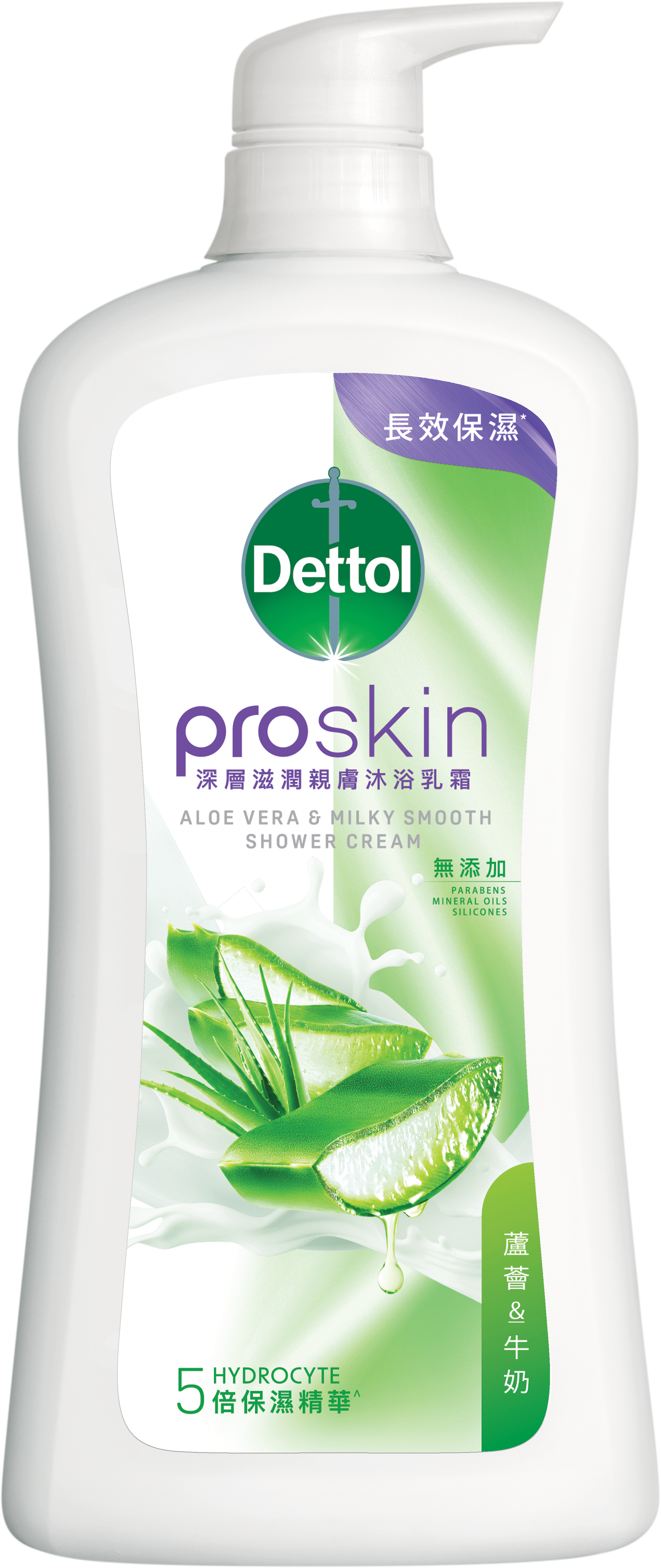 滴露Proskin 深層滋潤親膚沐浴乳霜 滋潤蘆薈及牛奶醇香
